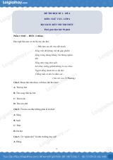 Đề thi học kì 1 Văn 6 Kết nối tri thức - Đề số 4